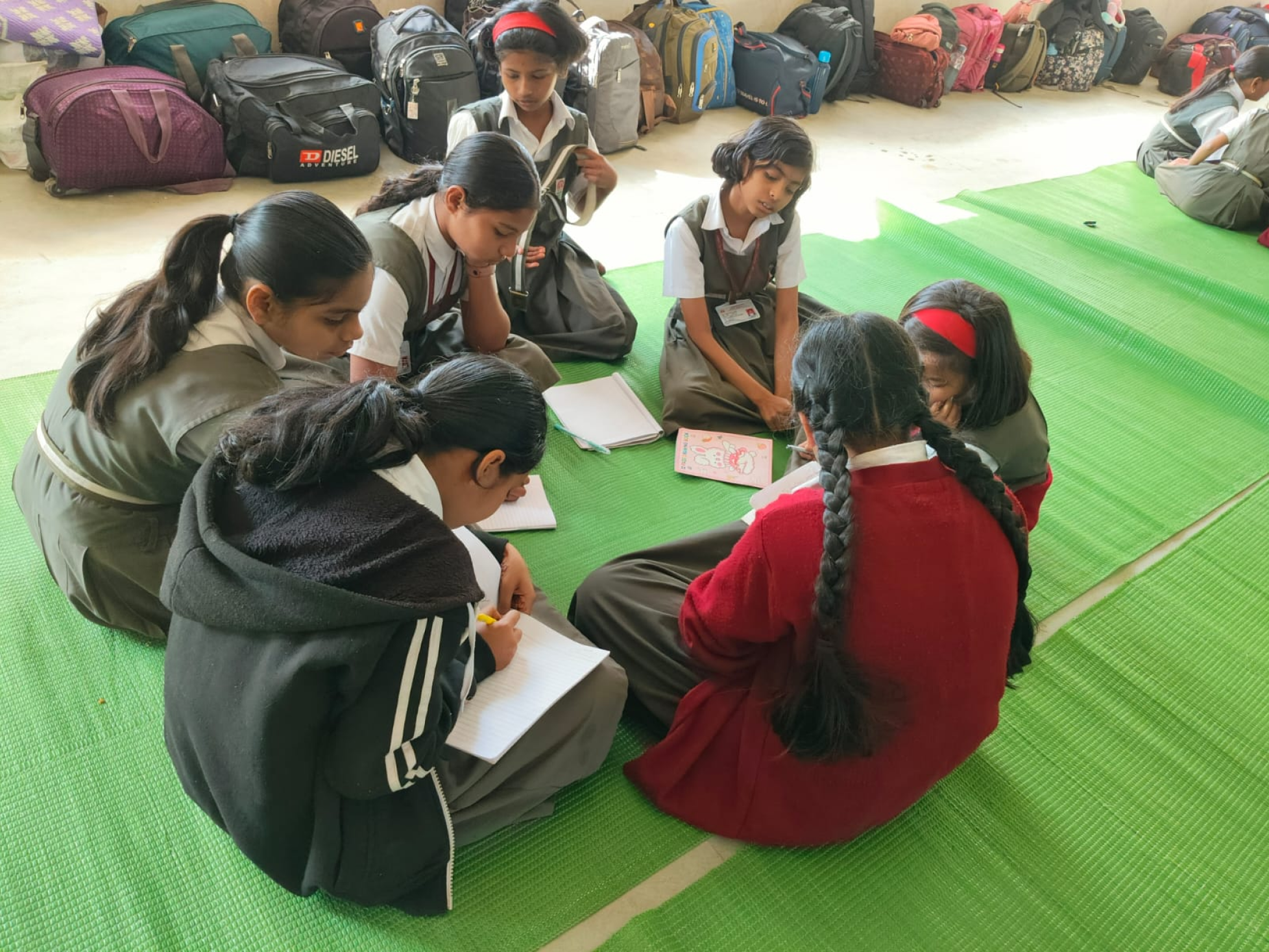 Students learning together